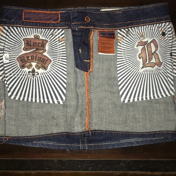 Rock Revival Denim skirt. Worn once. - Picture 4 of 5